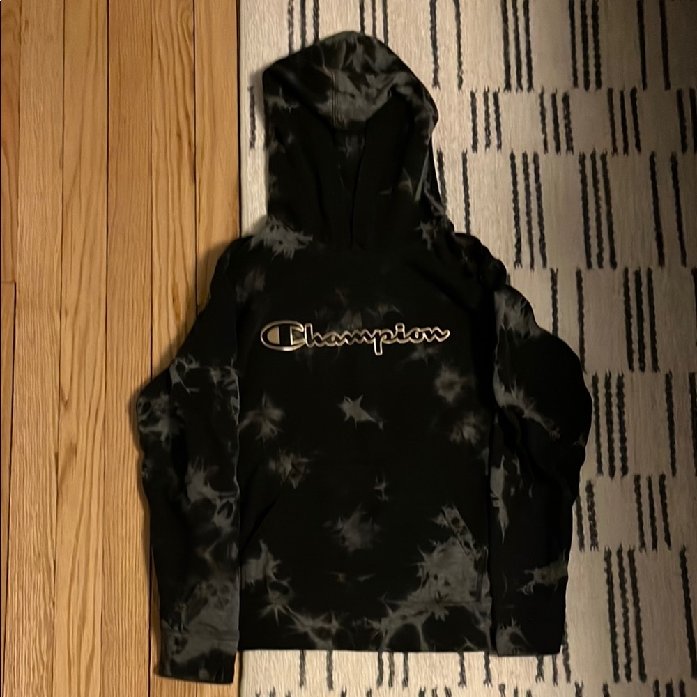 Champion Black Tie-Dye Hoodie